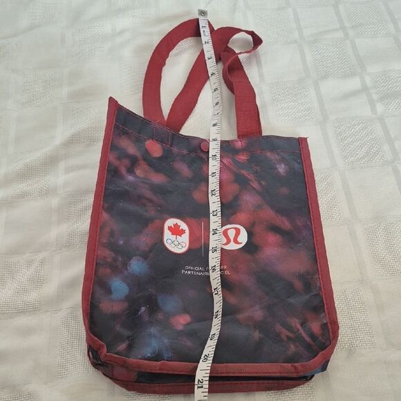 Lululemon Athletica Red and Black Tote Reusable Bag Trio Bundle Of 3 Bags - Picture 9 of 16